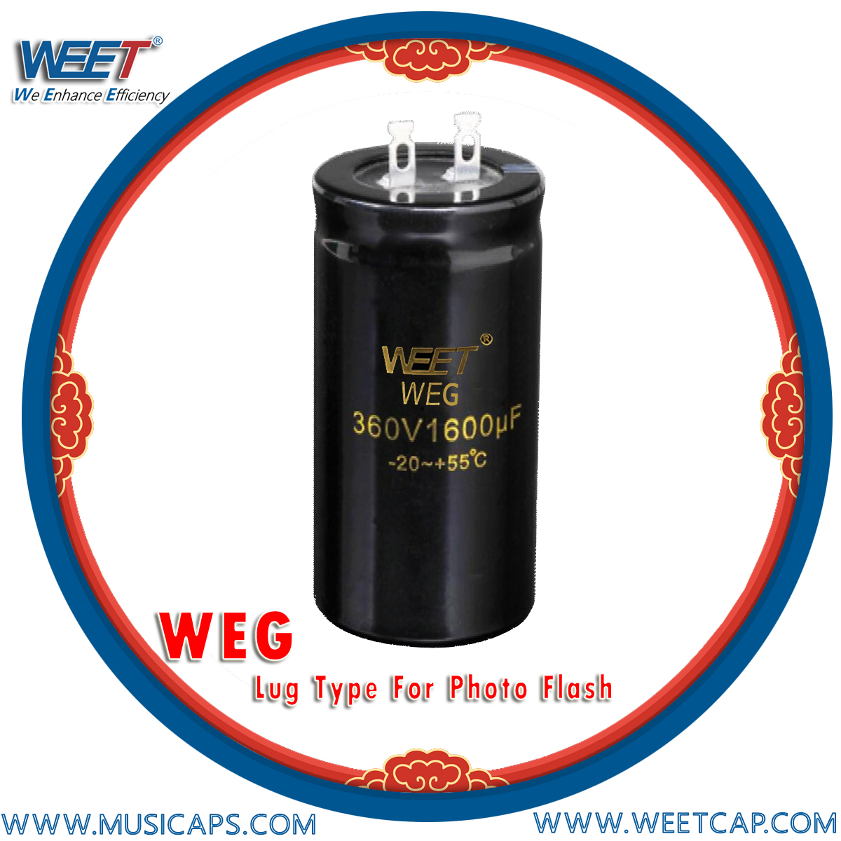 Weet Weg Lug Type Aluminum Electrolytic Capacitors For Photo Flash