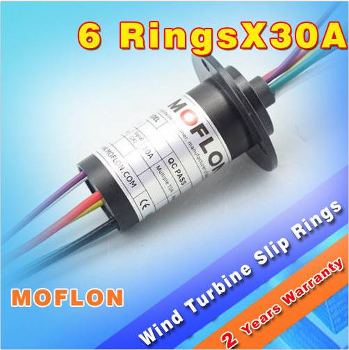 LARGE CURRENT SLIP RINGS 30A Each 6WIRES MOFLON MODEL MW1630 Moflon