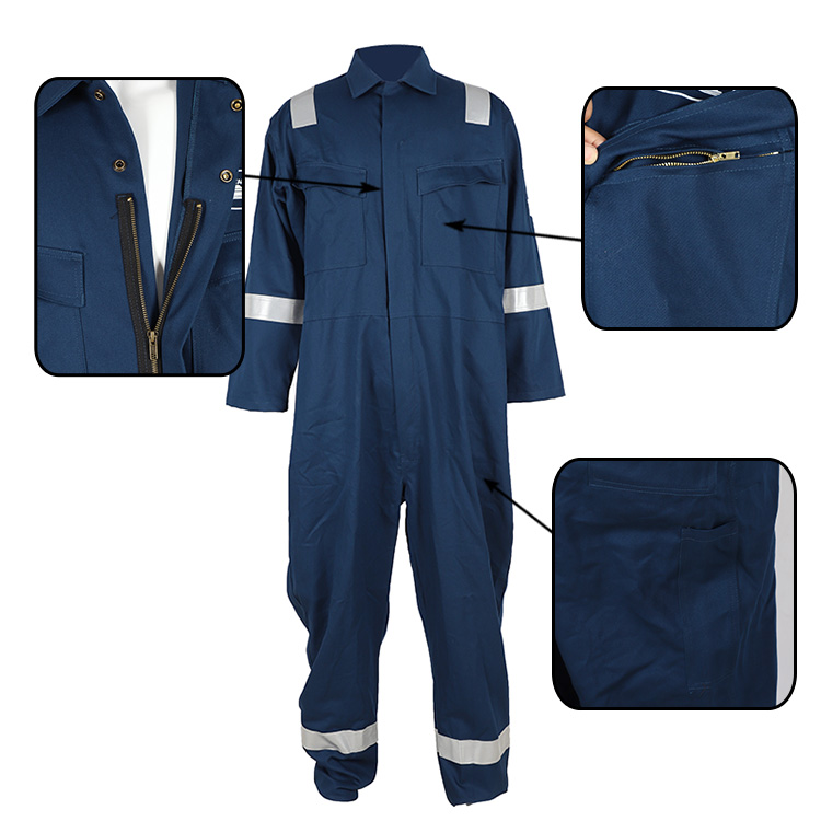 Flame Retardant Cotton Nylon Fire Resistant C N Coverall For Industries