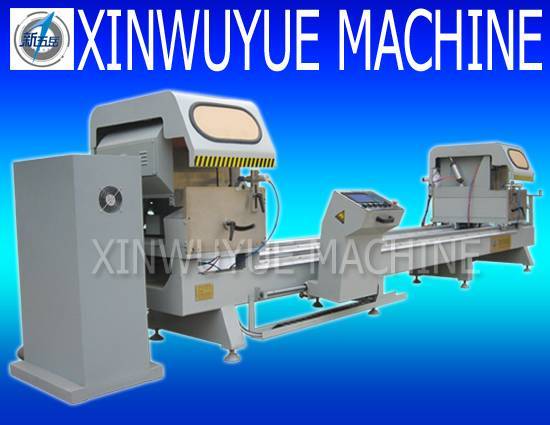 Window Machine Double Head Cutting Saw CNC For Aluminum Window And