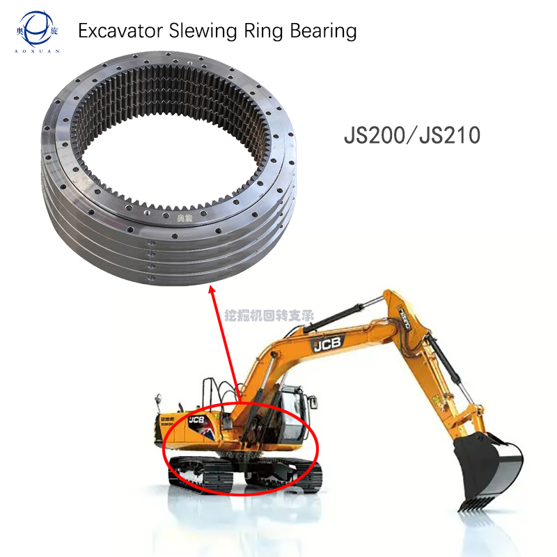 Single Row Four Point Contact Ball Slewing Ring Of Excavator For Jcb