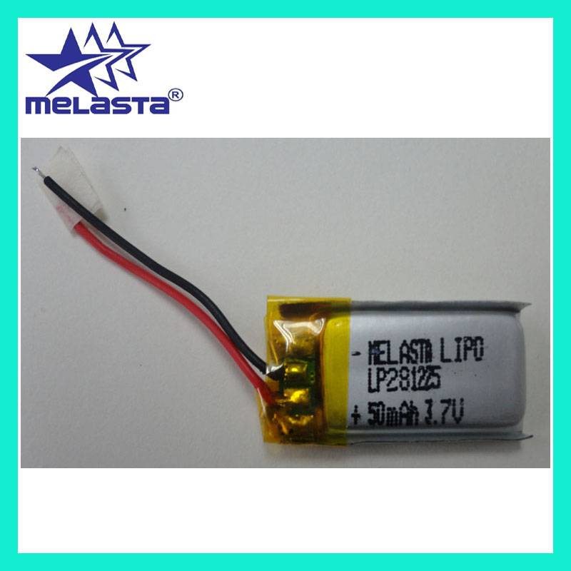 Li Polymer Battery LP281225 3 7V 50mAh With PCM Low Capacity Ultra