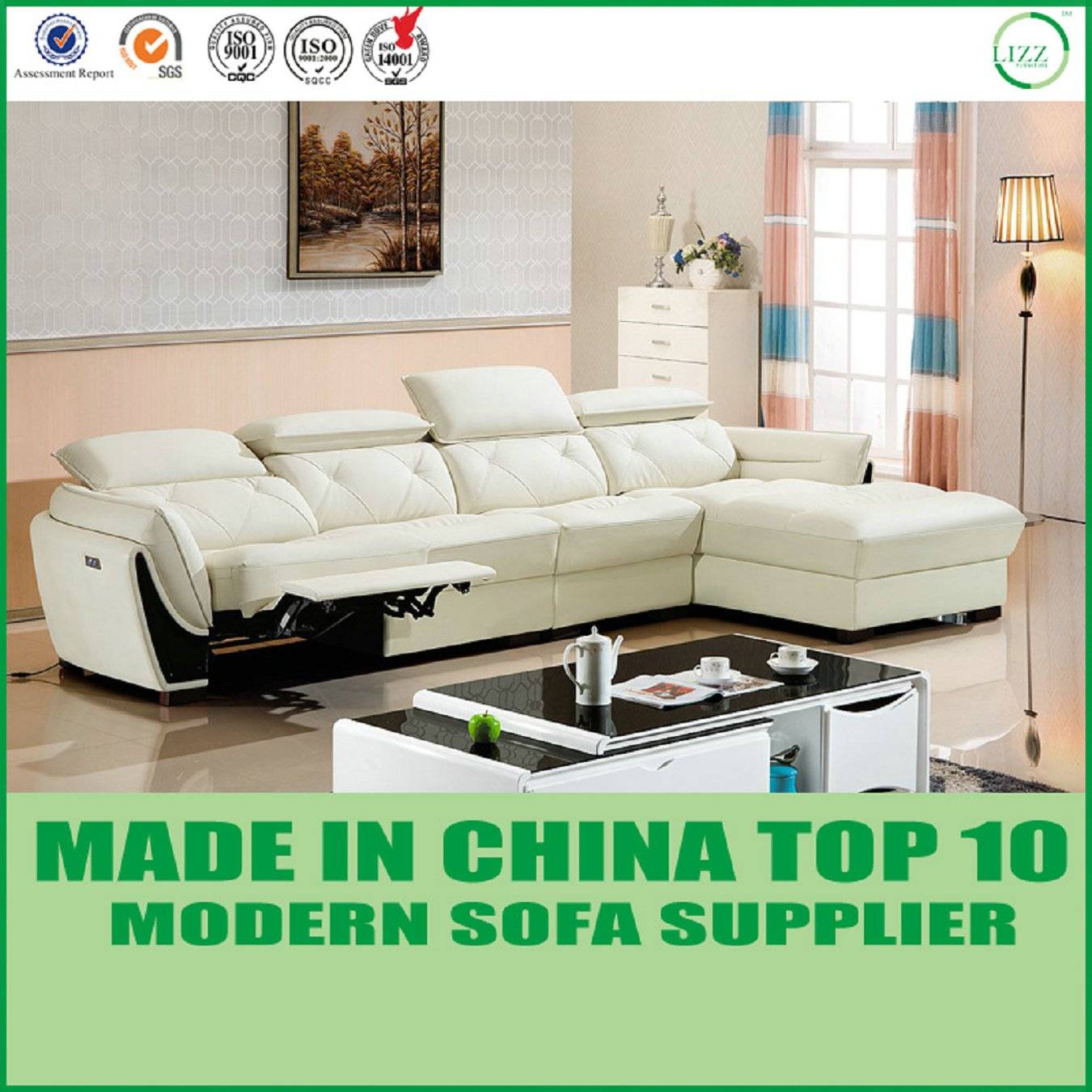 Living Room Leather Sectional Sofa Foshan Lizz Furniture Co Ltd