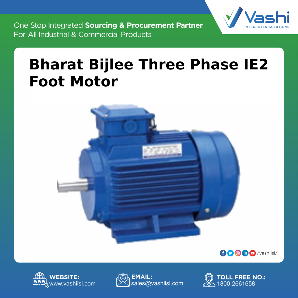 Bharat Bijlee Three Phase IE2 Foot Motor Vashi Integrated Solutions