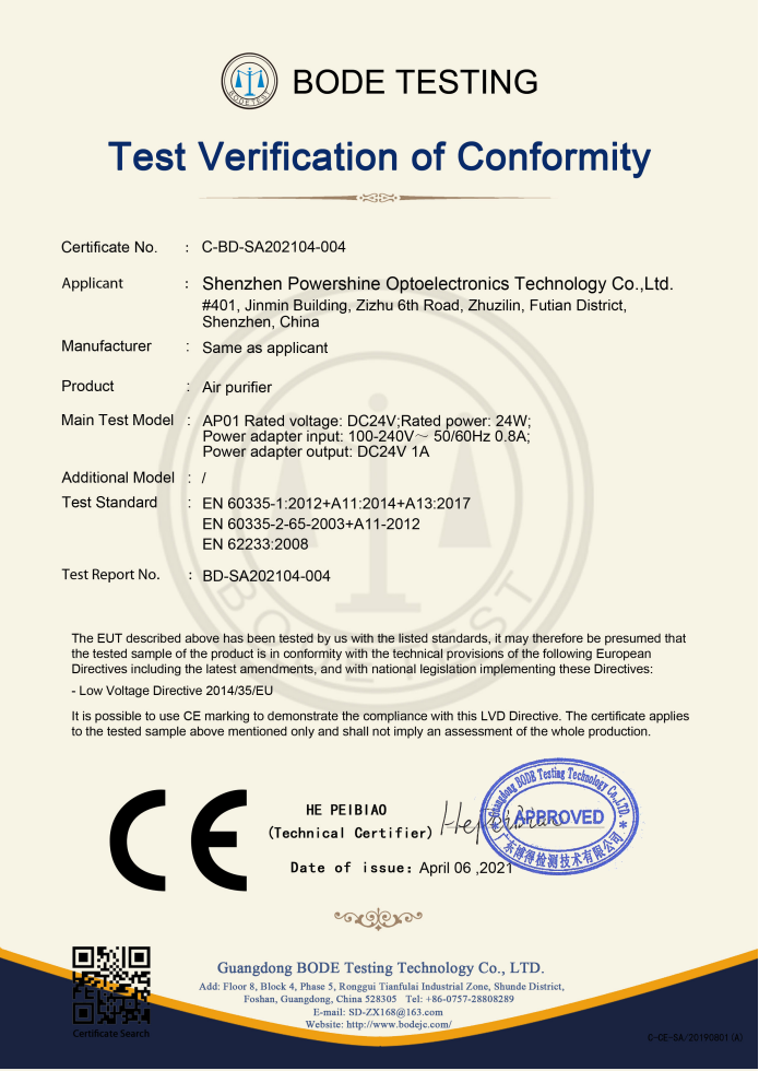 LVD Certificate
