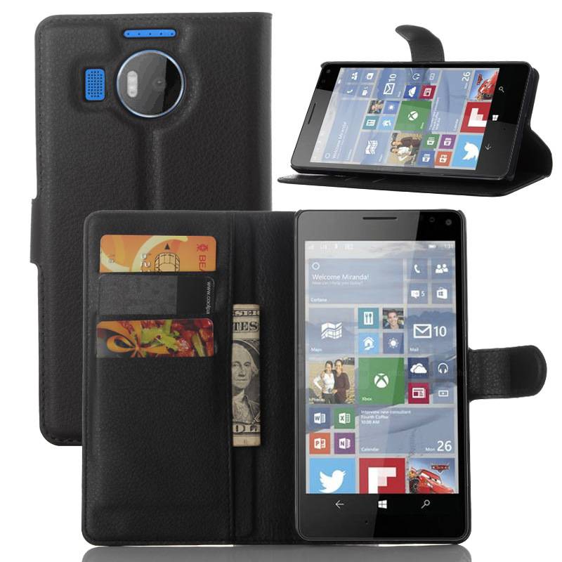 Leather Case For Nokia N950 Xl Lumia 950 Xl With Card Slot With