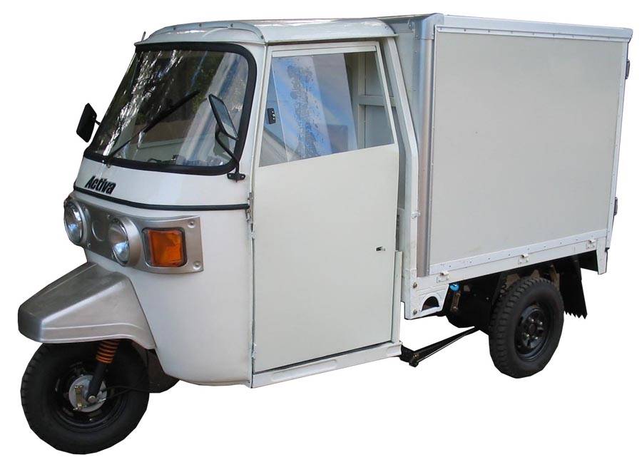 Bajaj Cargo Tricycle With Side Doors And Closed Isolated Box ...