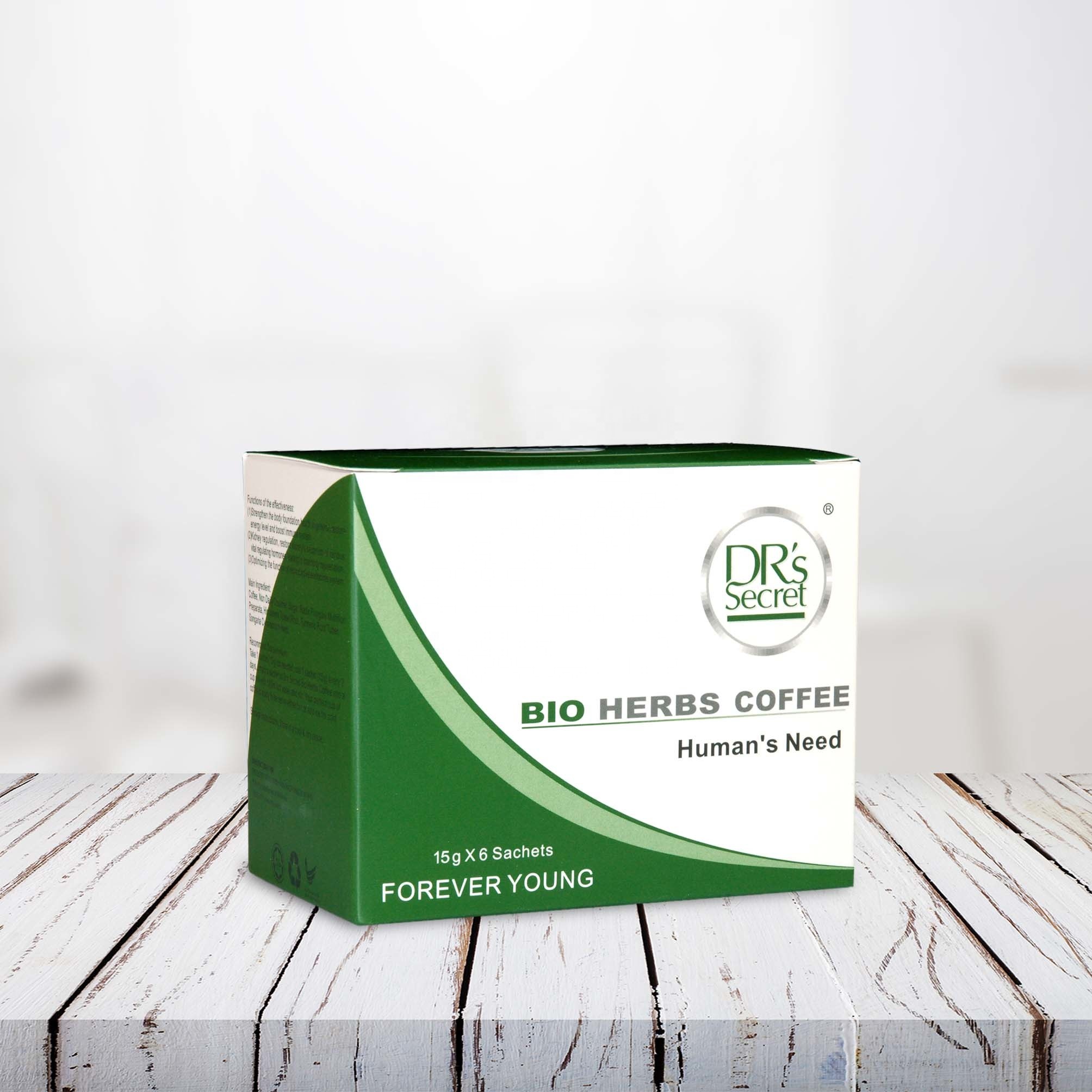 Drs Secret Bio Herbs Coffee :15g x 6 Sachets. 