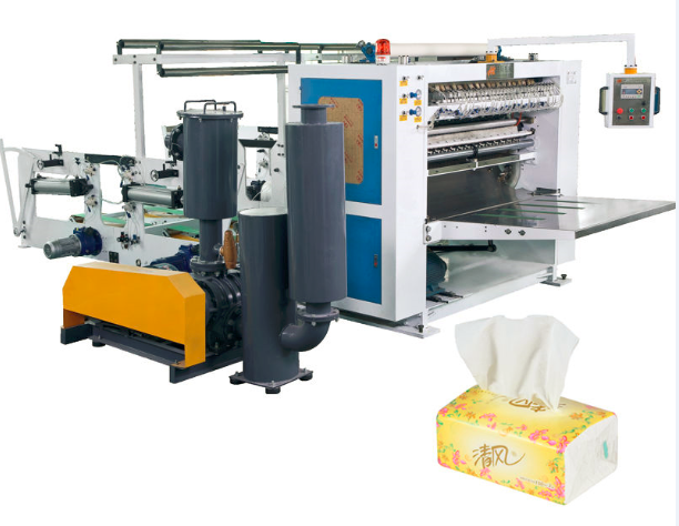 Широкоформатная сворачивающая машина. Face Tissue paper Machine. Folding Tissue lines Knurling.