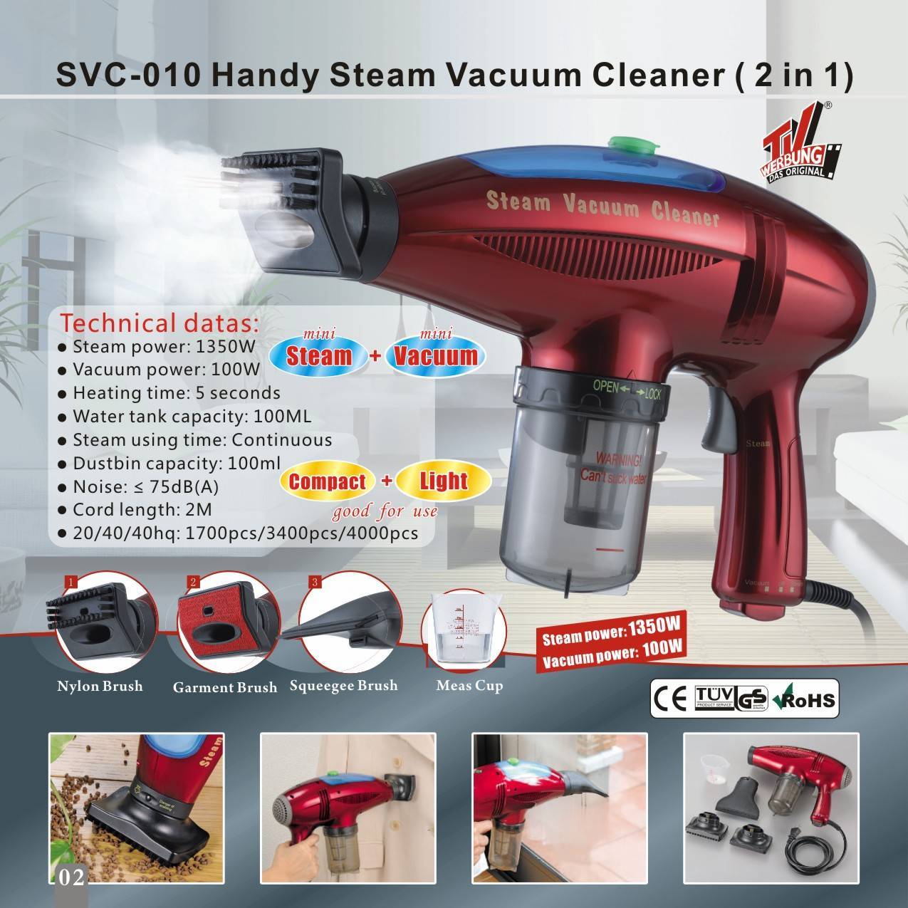 Mercury steam vacuum cleaner фото 2