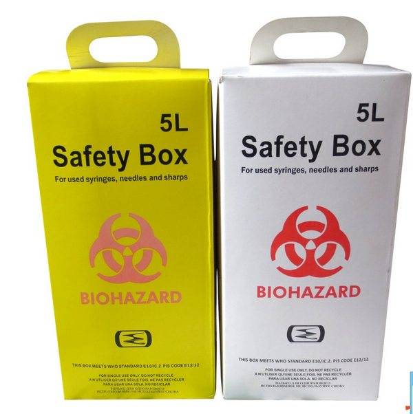 Safety Box/sharp Safety Box/syringe Safety Box Famed Healthcare