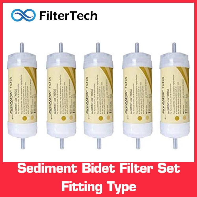 5pc Bidet Water Filter Replacement Set Fitting Type 15mm 1/4