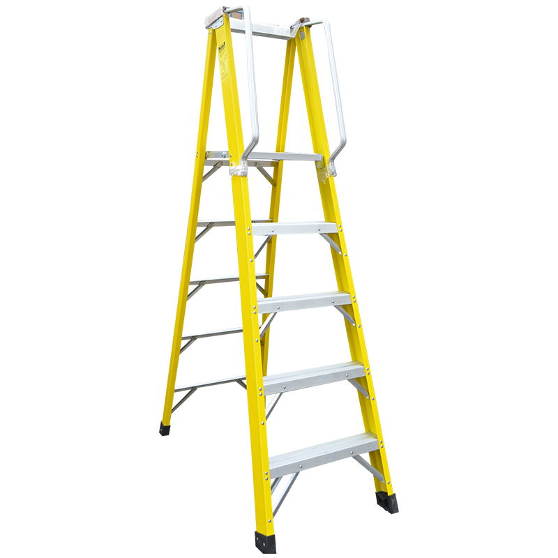 Fiberglass FRP Platform Ladder With Handrail - Walwen Hardware Tools Co ...