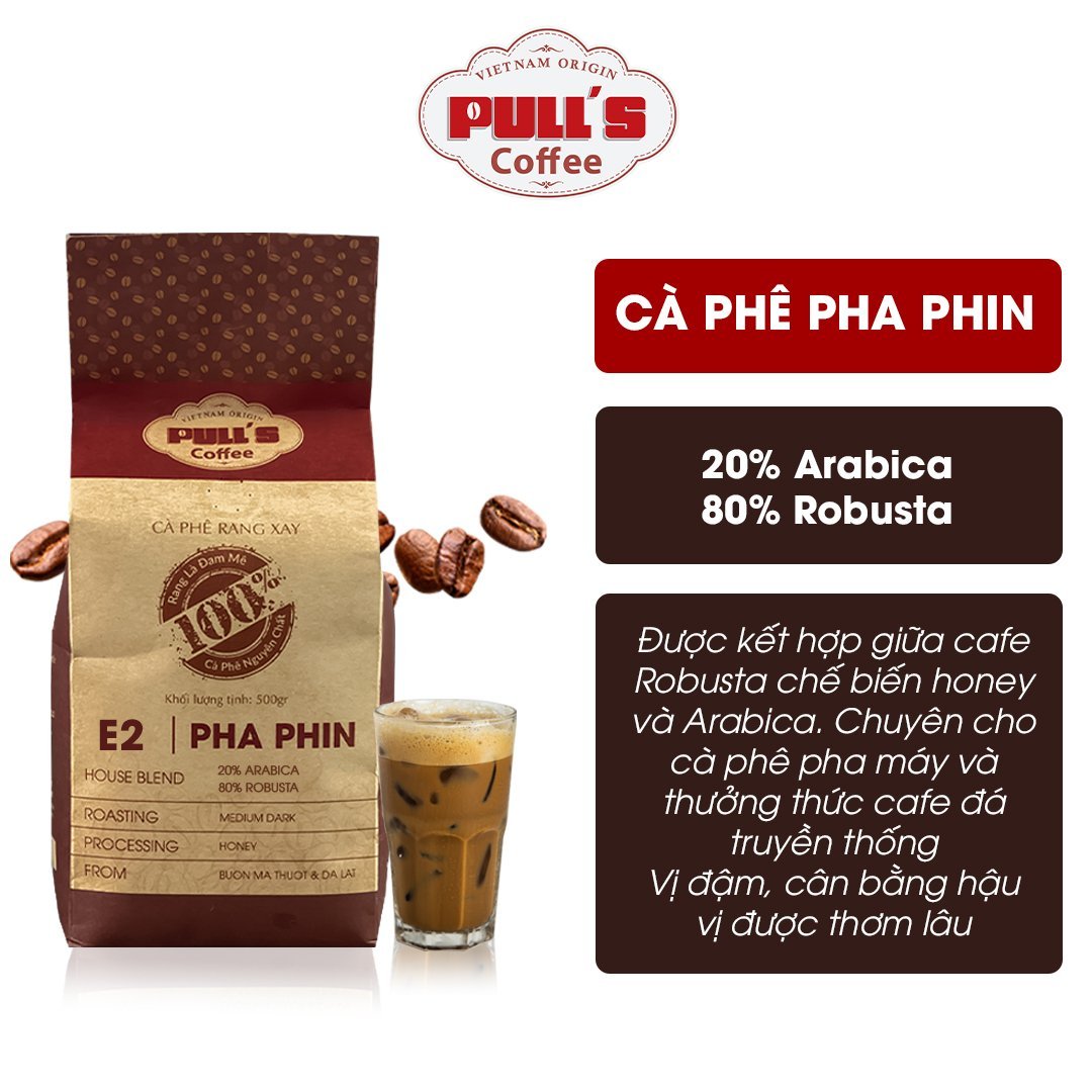 Coffee E2 80% Robusta Honey - 20% Cau Dat Arabica - PULLS COFFEE