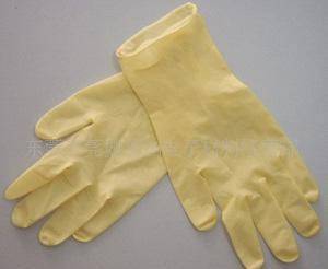 yellow disposable gloves