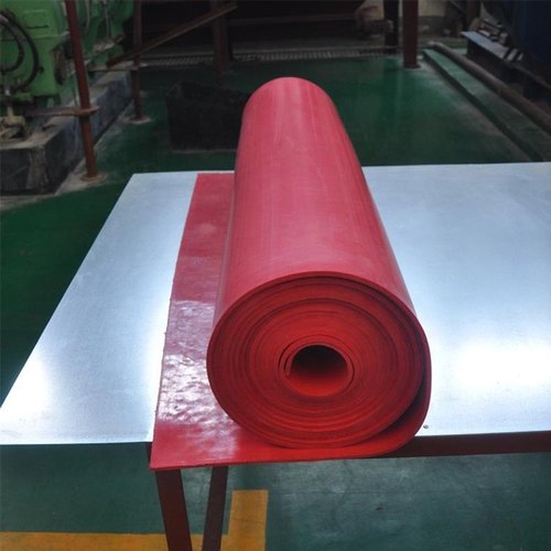 Red Abrasion Resistant Rubber Sheet - Mouldtech Industries