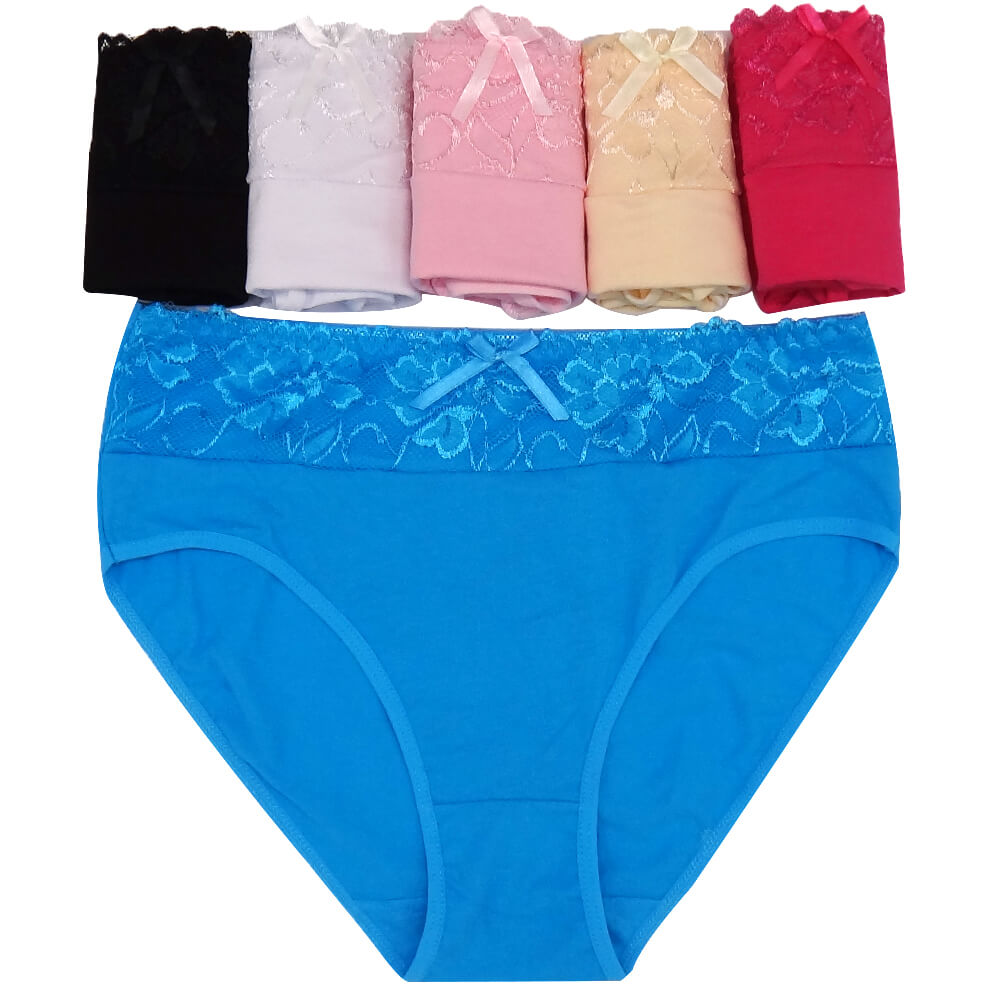 Yun Meng Ni Sexy Underwear Front Lace Waist Band Mature Lingerie Plus Size Women Panties Yiwu 