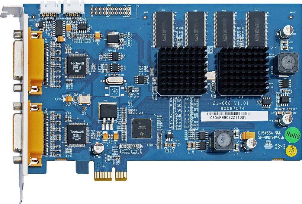 Карта видеозахвата av pci e dvr карта