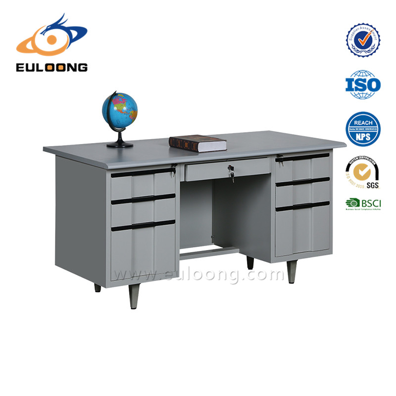 Office Desk With Locking Drawers Luoyang Euloong Steel Furniture