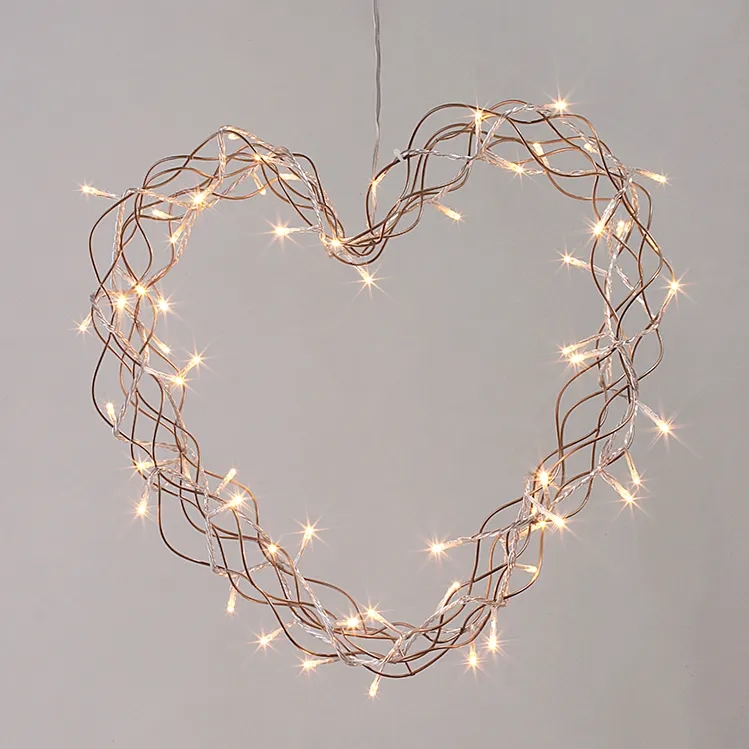 25cm Wire Garland Heart Light - LINHAI KEKAI ART&Lighting Co., Ltd ...