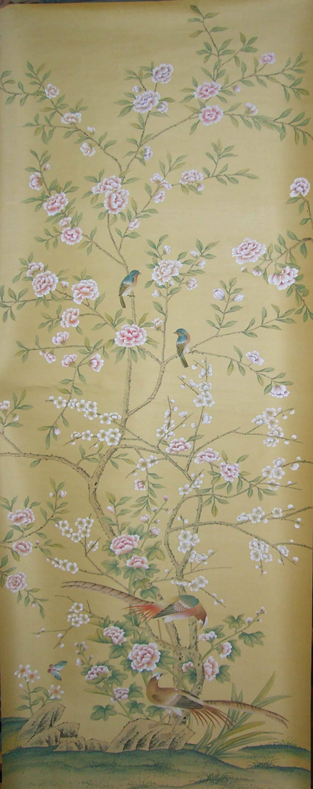 Handpainted Silk Wallpaper - Su Zhou Wu Men Art Gallary Artwork Imp ...