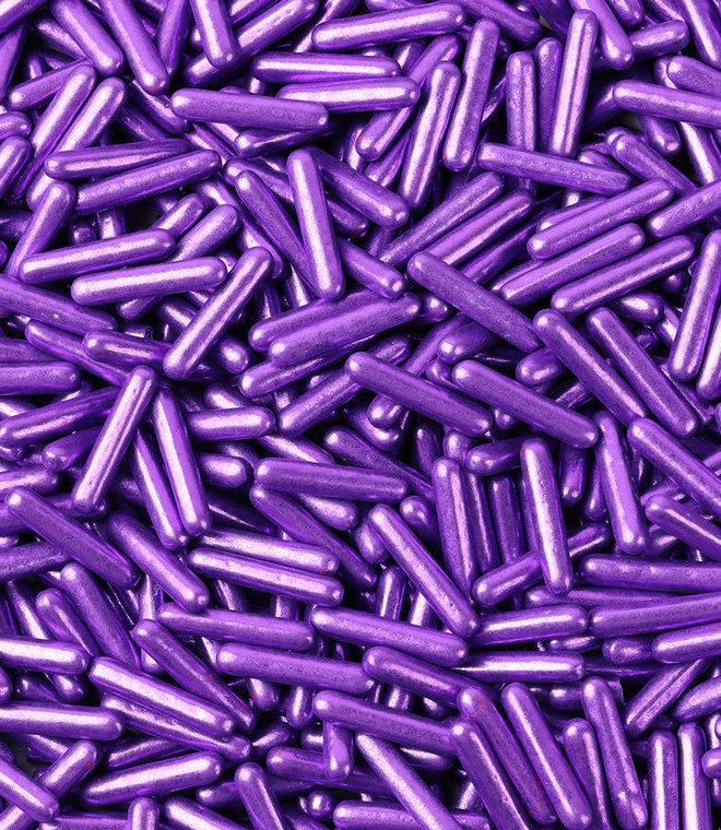 Metallic Shiny Purple Rods Sprinkles Jimmes Decorations - Xiamen Yasin ...