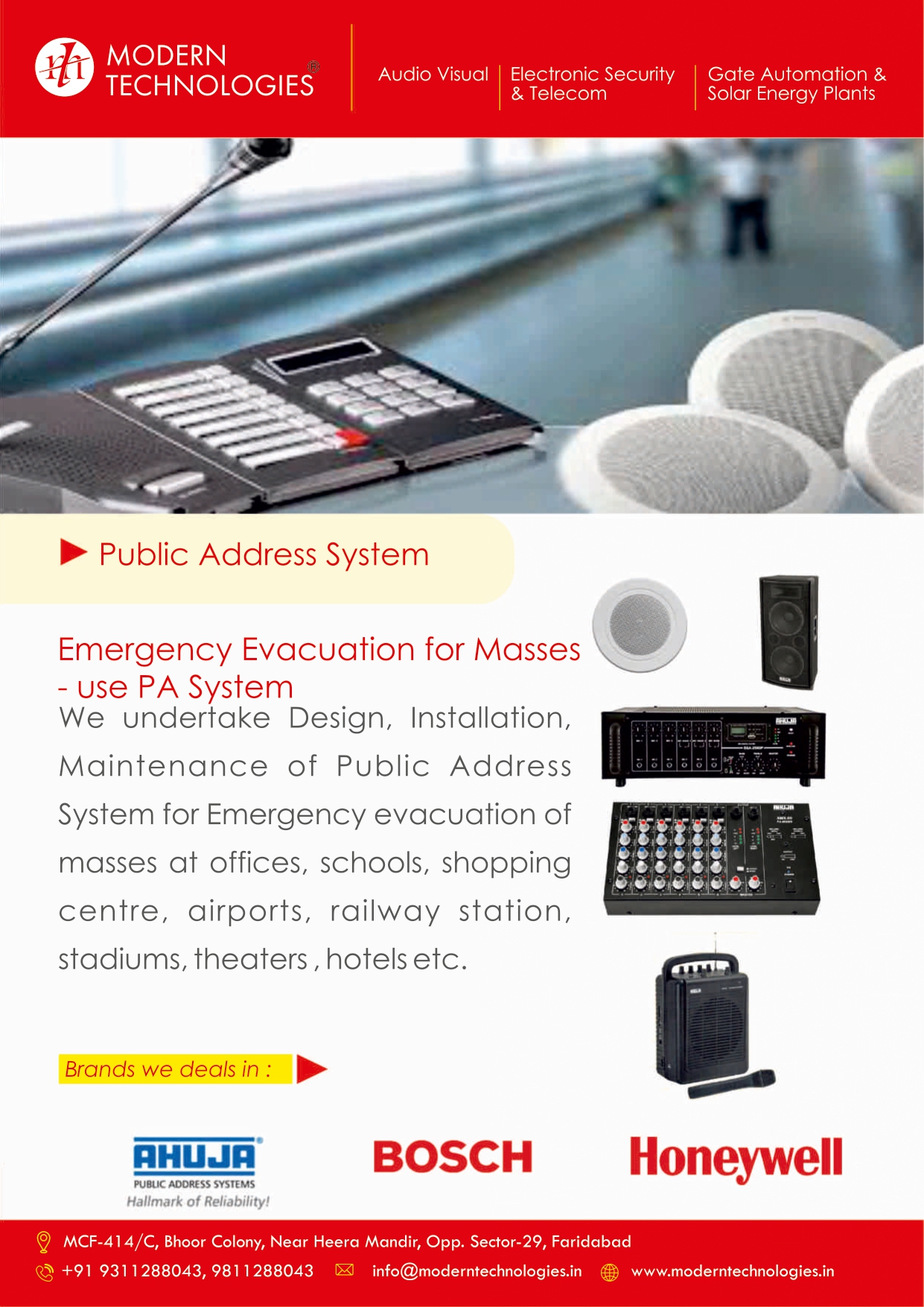 Public Address System Modern Technologies