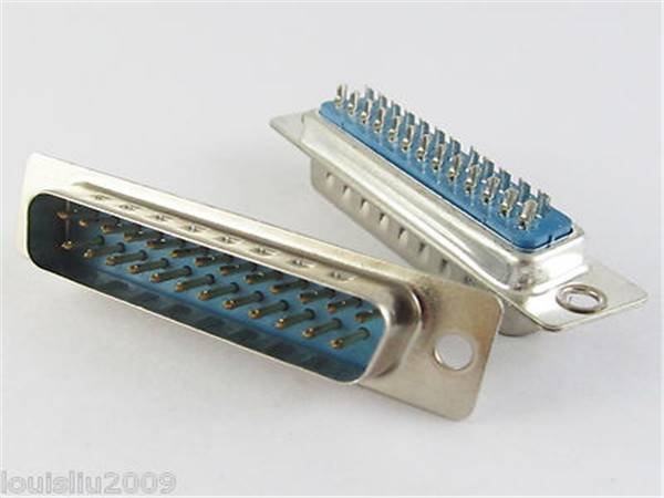 d-sub 25pin male solder connector socket. edge card slot 12 pin right angle...