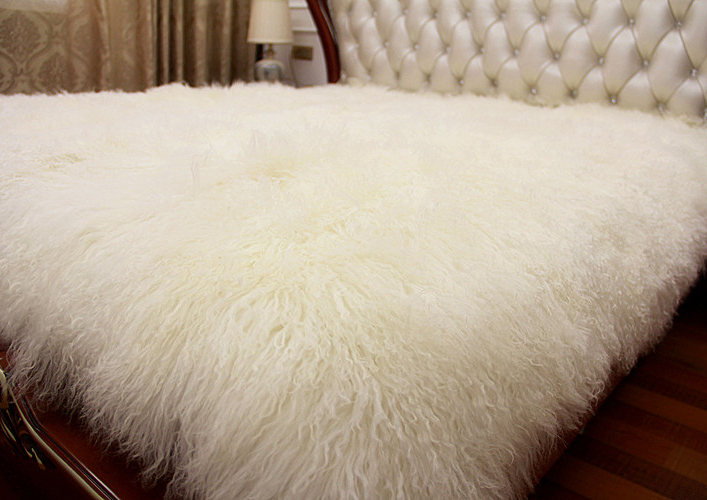 Long Hair Sheep Fur Blanket Sheep Leather Blanket - Sina Biochemical  Co.,Ltd. 