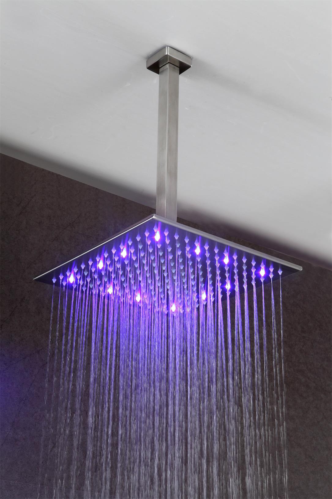 Overhead LED Squre Shower Head Stainless Steel - Foshan Chengpai ...