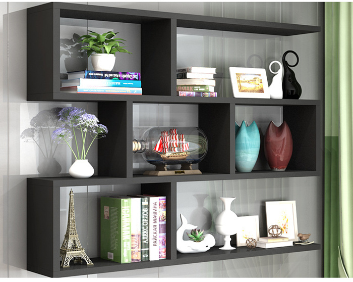 Modern Wooden Wall Mount Bookcase Bs001, Mount Bookcase To Wall