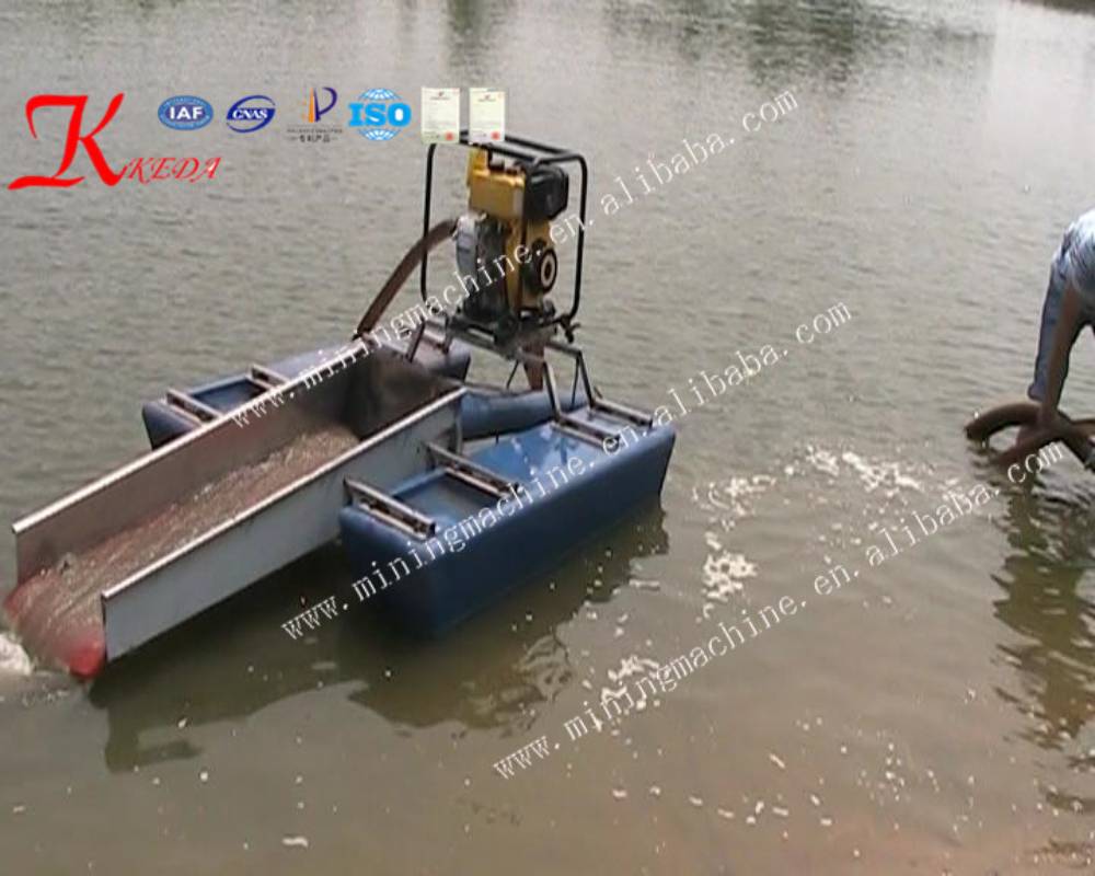 River Gold Mining Dredge Boat For Sale - Qingzhou Keda Mining Machine ...
