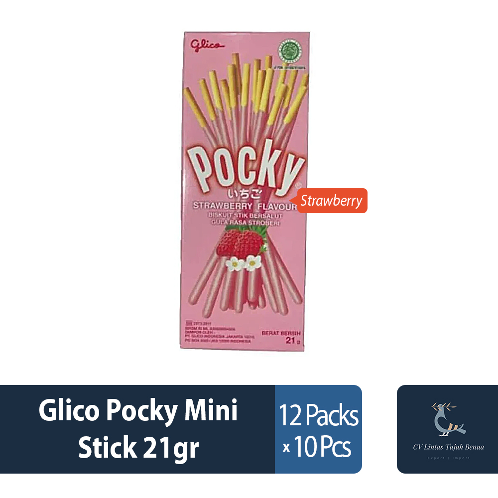 Glico Pocky Mini Stick Strawberry Cv Lintas Tujuh Benua