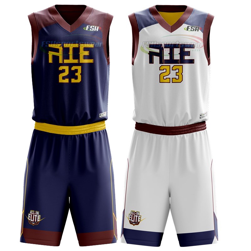 Custom Made Sublimated Reverse Basketball Uniform - FSHsportswear Co ...