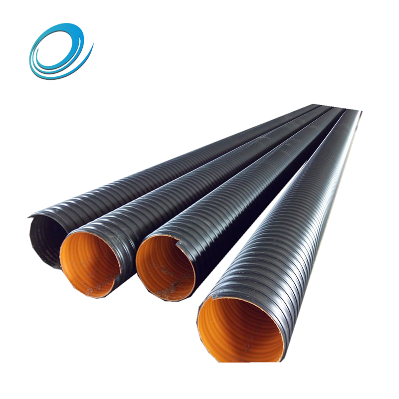Hdpe 300mm 2400mm Plastic Spiral, Corrugated Drainage Pipe Sizes