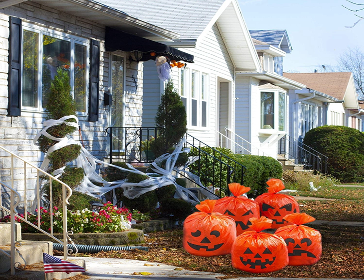 pumpkin lawn leaf bags