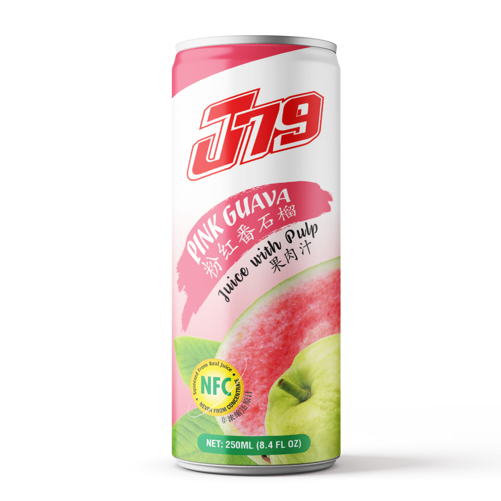 250ml J79 Pink Guava Juice Drink With Pulp Never From Concentrate Natural Juice Only Suppliers