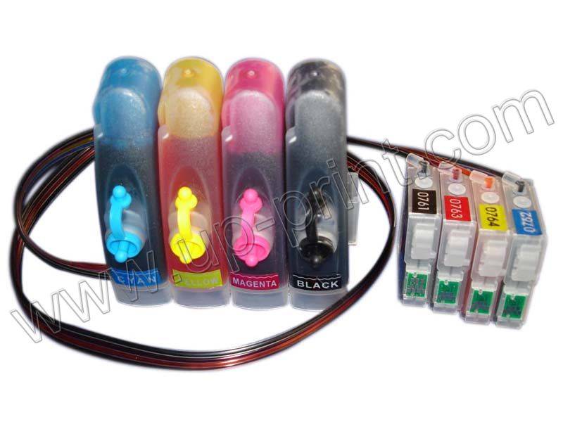 Continuous Ink System Ciss Epson C57 C58 Me2 Me200 Dye Ink Cartridget0761 Uniprint Company 3521