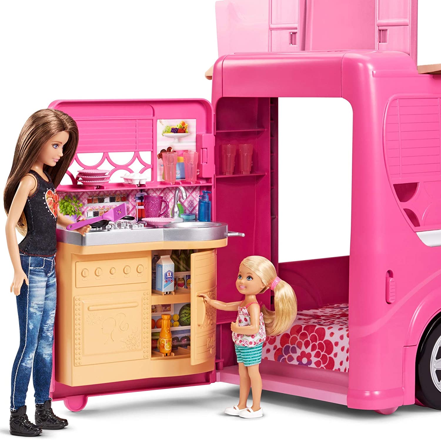 Barbie PopUp Camper Transforms Into 3Story Play Set With Pool Beks