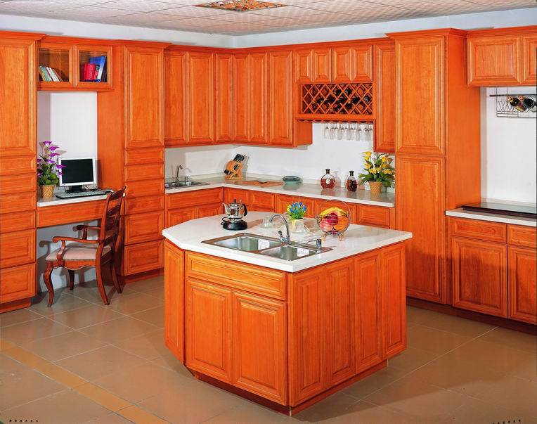 Solid Wood Kitchen Cabinet 002 Wood Accents Cabinetry