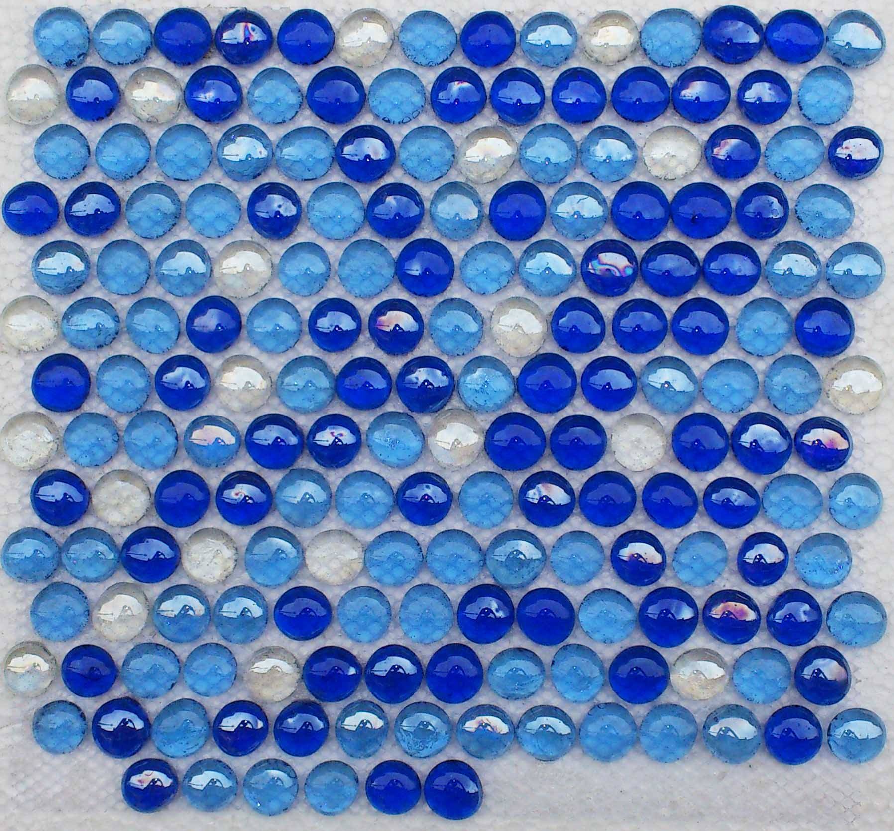 Blue Penny Round Glass Mosaic For Pool Tile - Foshan Lilac Building ...