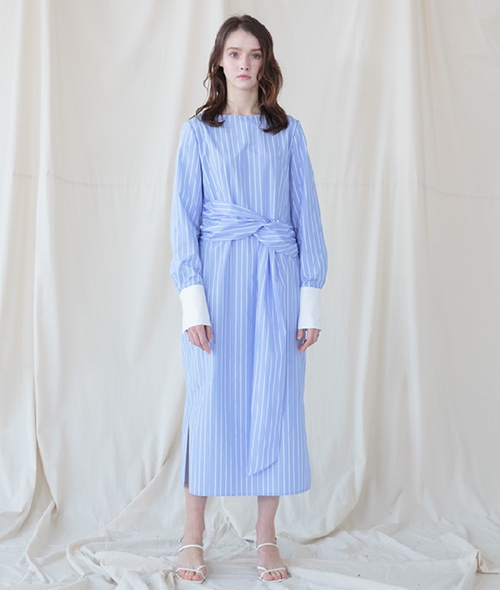 Coett Stripe Marine Dress In South Korea - Coett - ecplaza.net