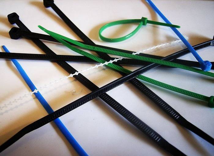 Cable ties. 