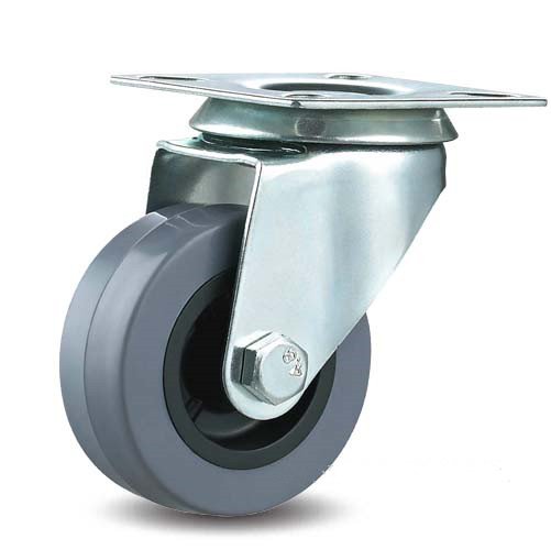 2 Inch Gery PU/PVC Caster Wheel Swivel Plate Mount With Double Raceway ...