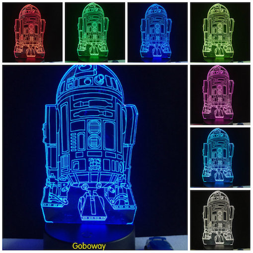 Night Light Lamp Acrylic 3D Christmas Star Wars Jedi Knight Home Gift Darth Maul