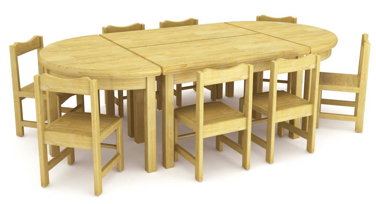 Good Quality Inexpensive Oak Solid Wood Rectangular Forest Table