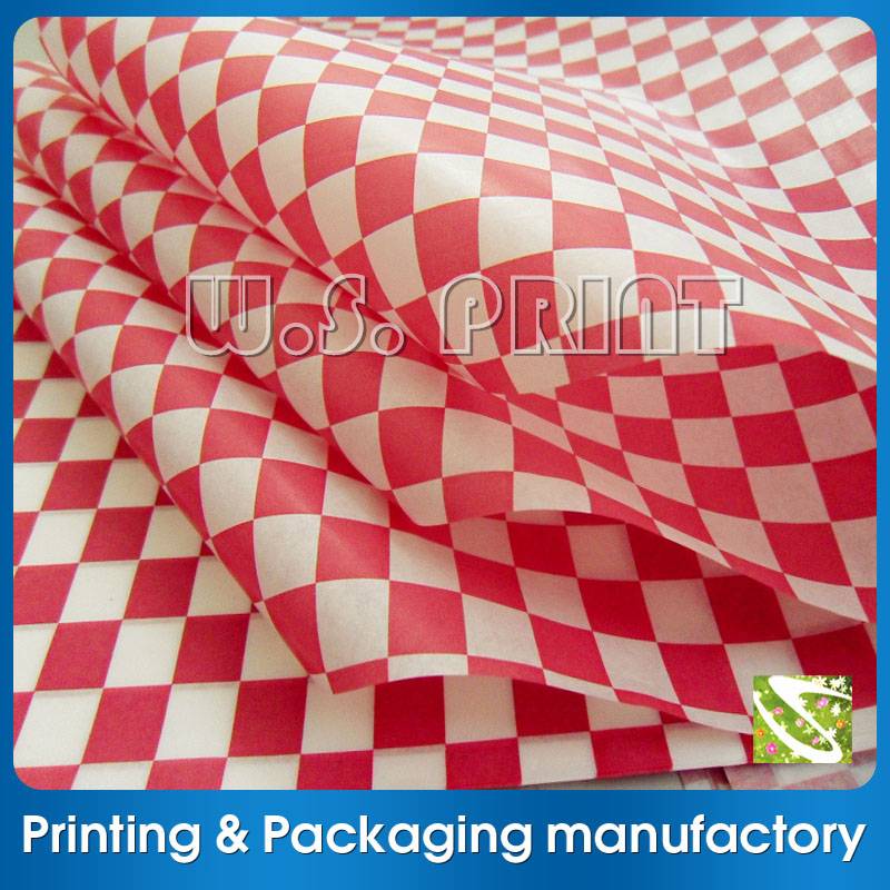 Red Checkered Burger Wrap Australian - Dongguan Wellspring Industrial ...