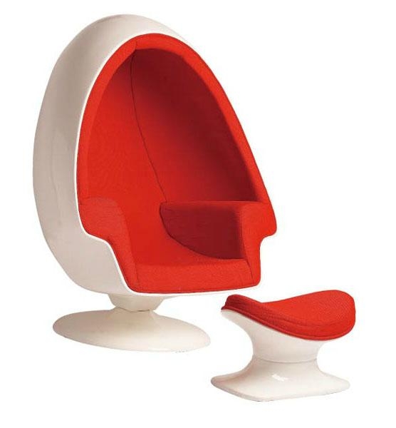 Lee West Fiberglass Lounge Chair Space Egg Pod Chair With Speaker
