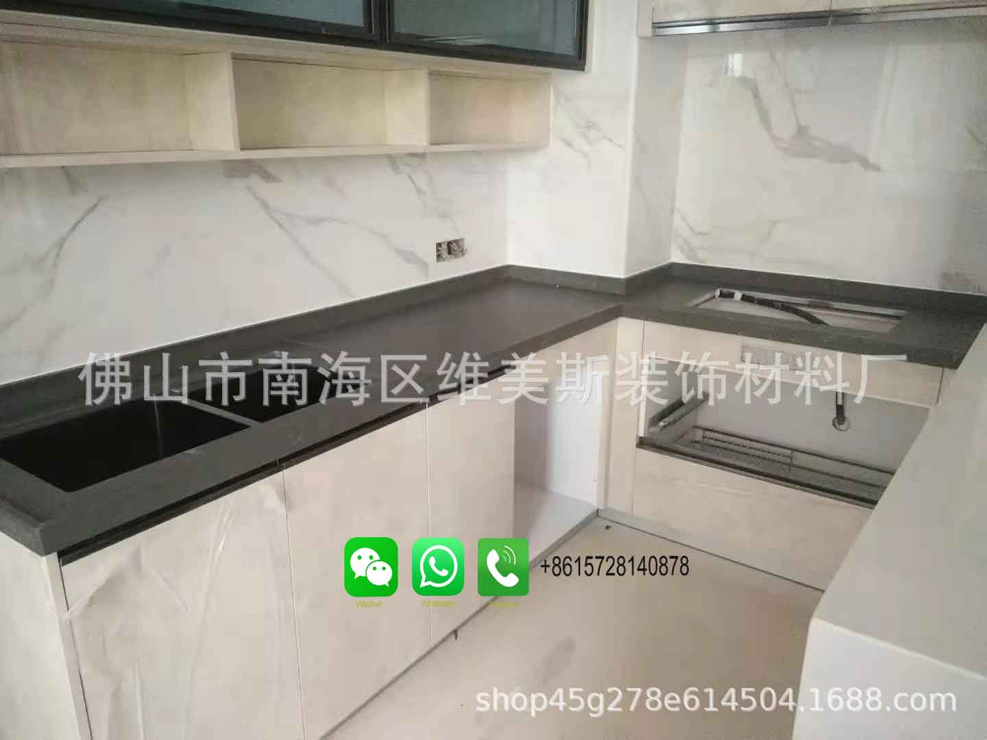 table top marble hitam