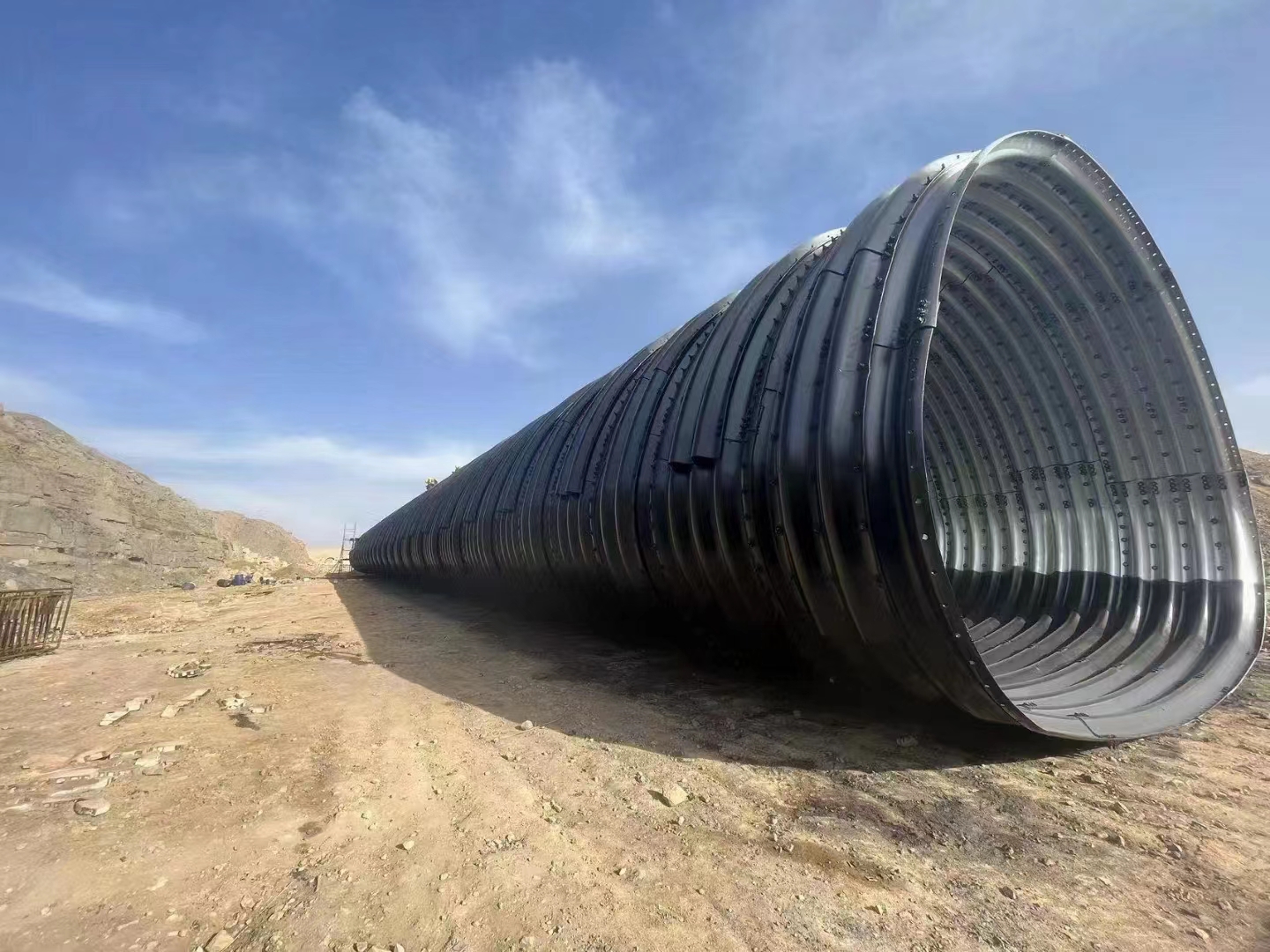 Large Diameter Road Culverts Galvanized Rolled Metal Culvert Pipe For ...